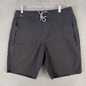 Roark Shorts Mens 32 Hybrid Nylon Stretch Board Shorts Zipper Pockets Drawstring
